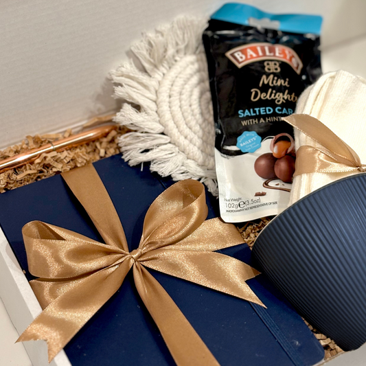 Good Luck Gifts | Thank You Treats | Navy Desk Box